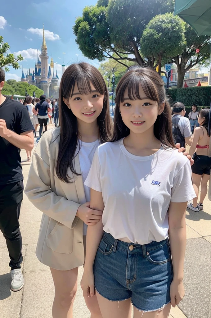 とてもエッチなハプニングin東京ディズニーランドの観客の真ん中in All naked in Ages 7 to 12