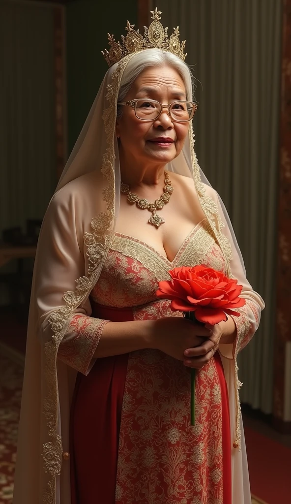 Wedding Ceremony Grandma Long Veil Hijab Malay Age Sex Seaart Ai