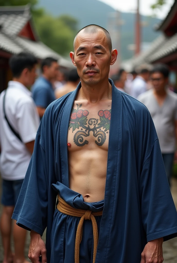 Japanese Festival Macho Short Hair Year Old Male Naked Tattooed