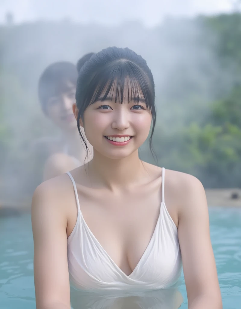 Image Of A Japanese Open Air Hot Spring Top Quality Masterpiece