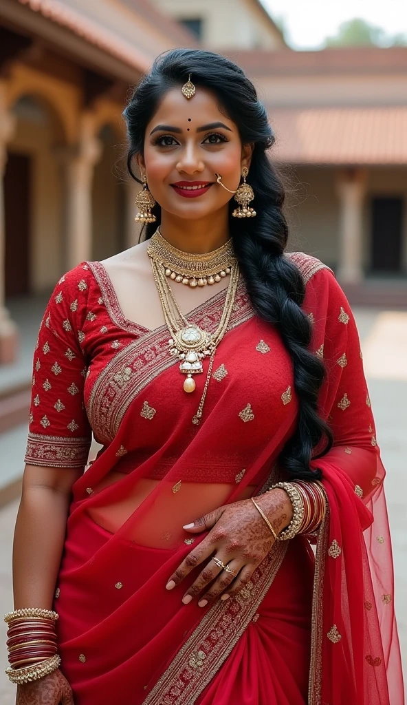 The Description Portrays A Stunning Mature Indian Woman Aged 40