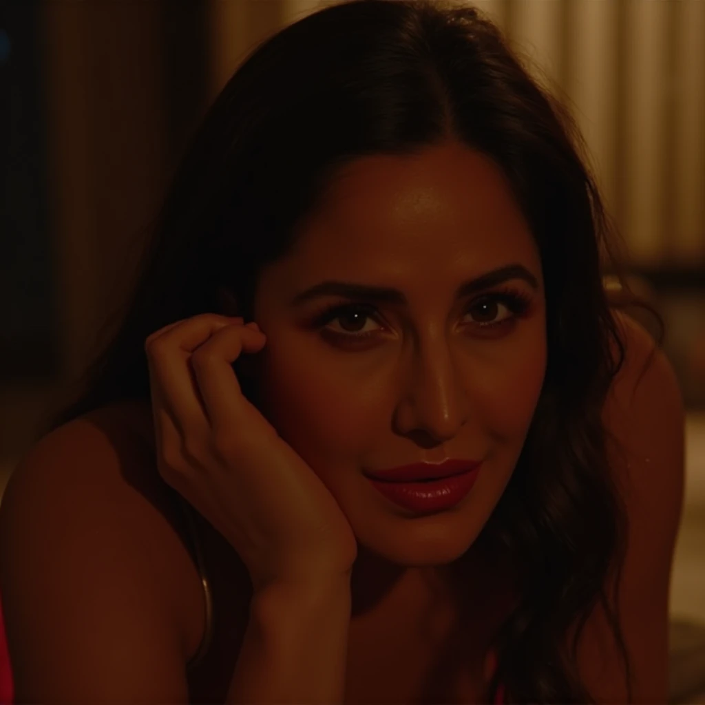 Katrina Kaif In A Porn Movie Seducing A Man Looking Seductively At The