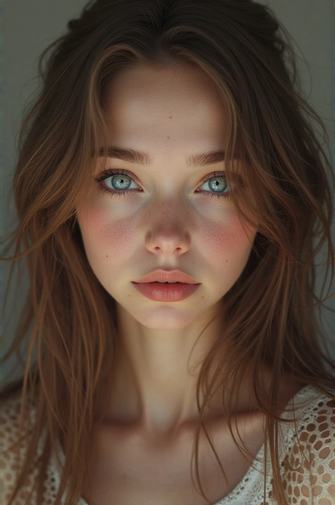 Brunette Blue Eyes 22yo SeaArt AI