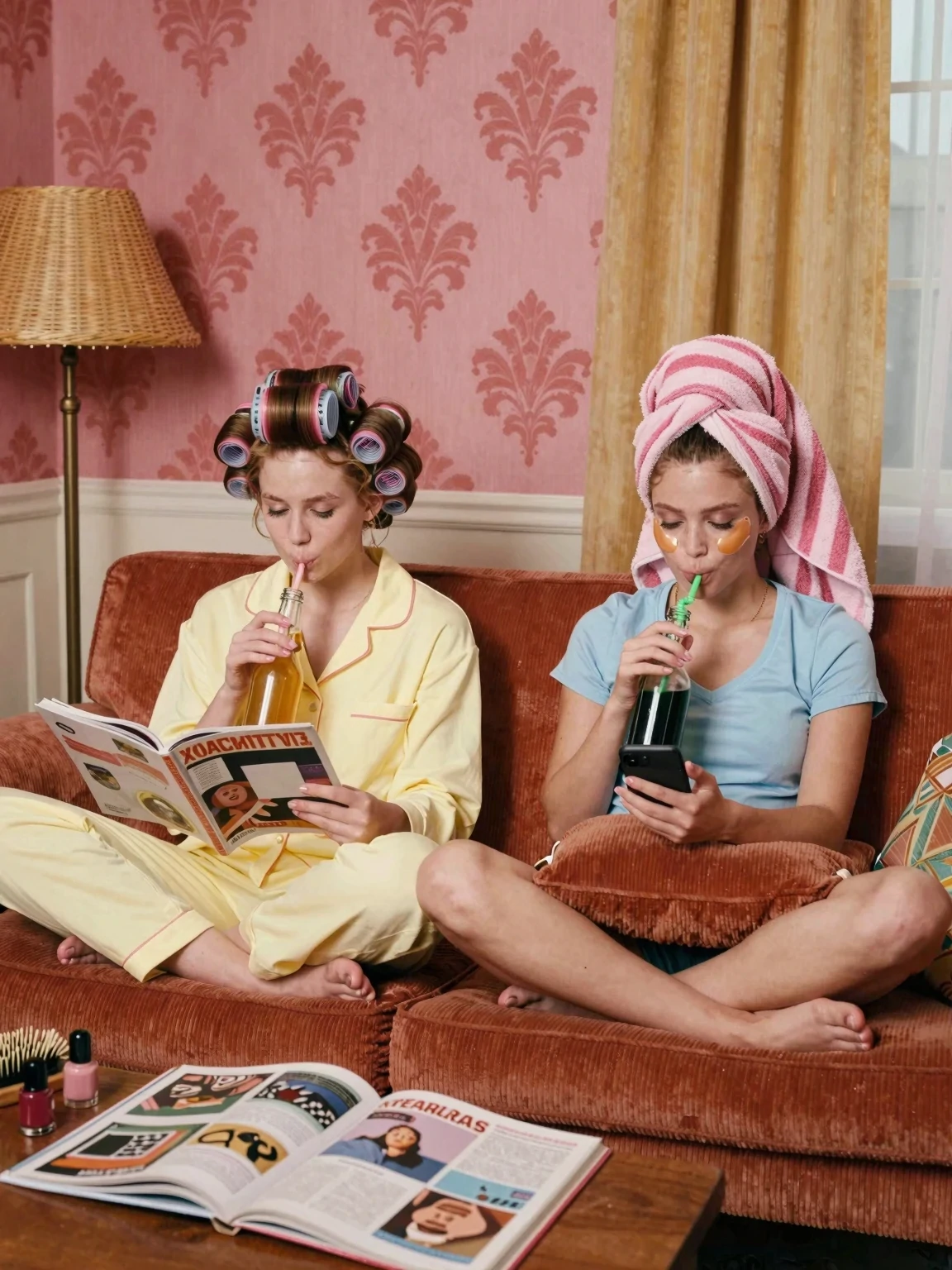 Two Girls on a Sofa