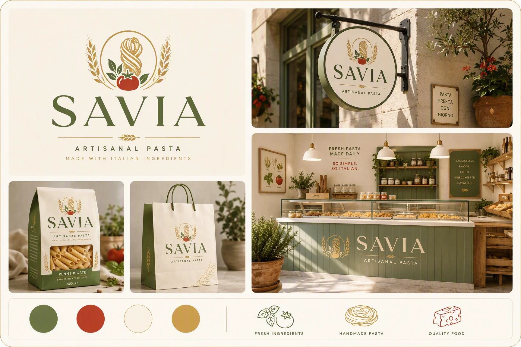 Pasta brand visual identity