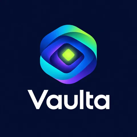 Cybersecurity logo with curved layers and a central core