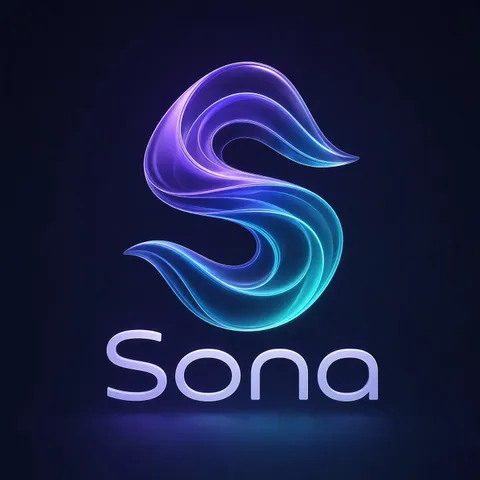 3D audio logo with three-dimensional waves and an S-shaped form