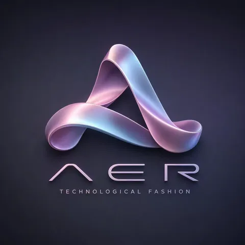 3D fashion logo with an A-shaped satin ribbon