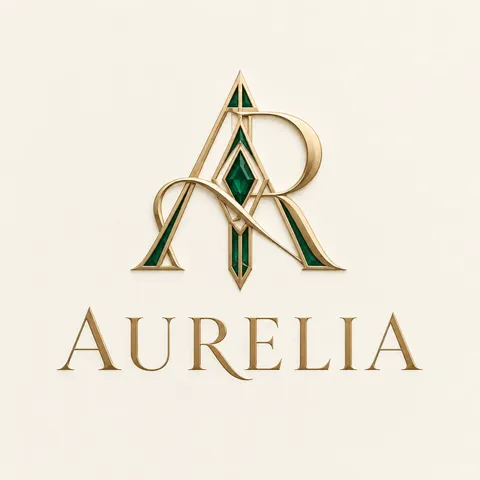 Luxury jewelry logo with an Art Deco monogram