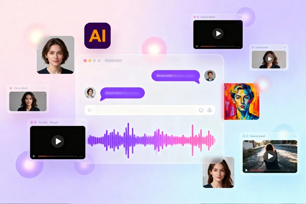 Generate various materials through dialogue with AI