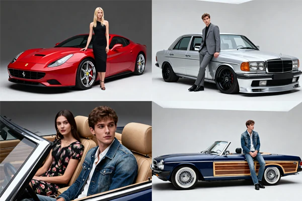 Customize every detail of the car photo with prompts