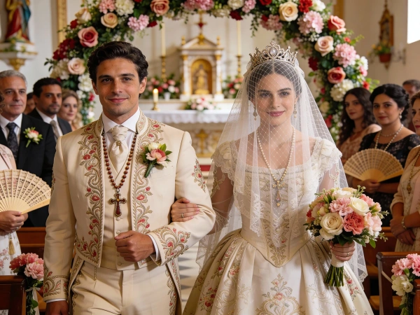 Spanish Wedding Ceremony with Mantilla