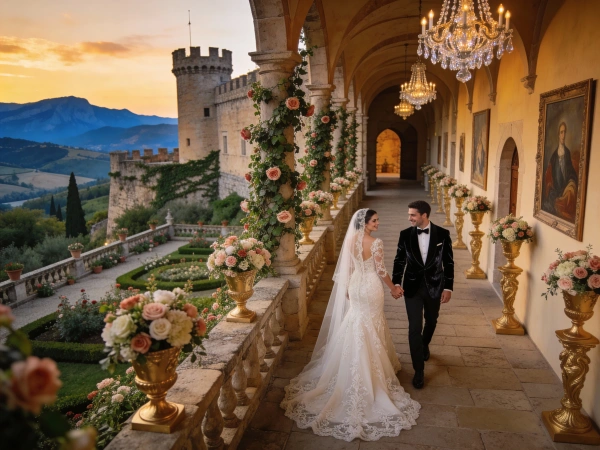 Castle Wedding with Panoramic View
