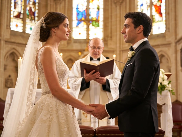 Classic Church Wedding with Altar