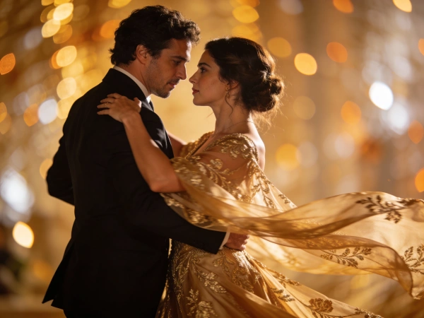Nighttime Dance under Warm Lights