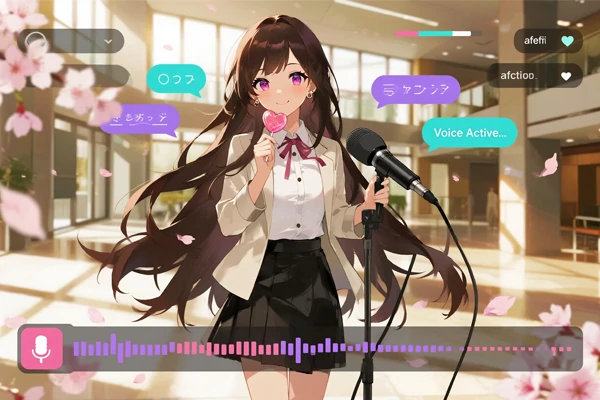 Converse com vários personagens de anime AI