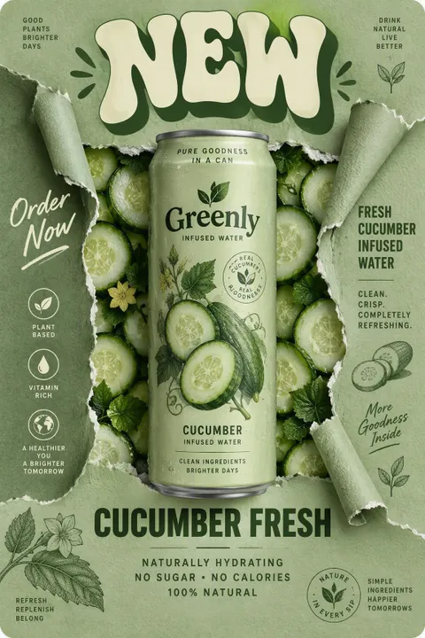 Cucumber Drink Poster