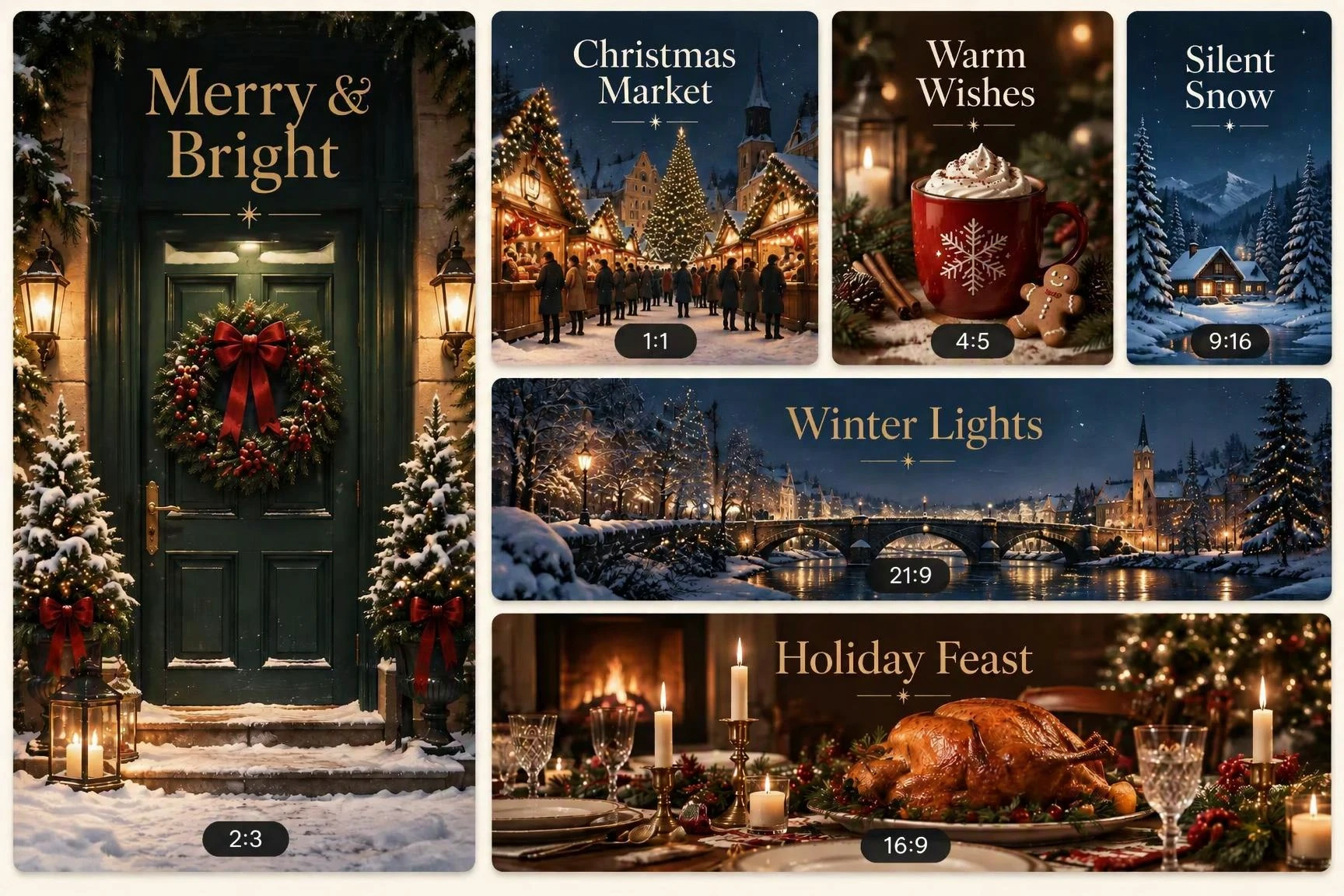 Christmas posters in multiple sizes