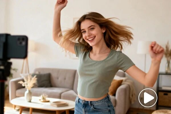 Convert static portrait to AI dance video with smooth movements