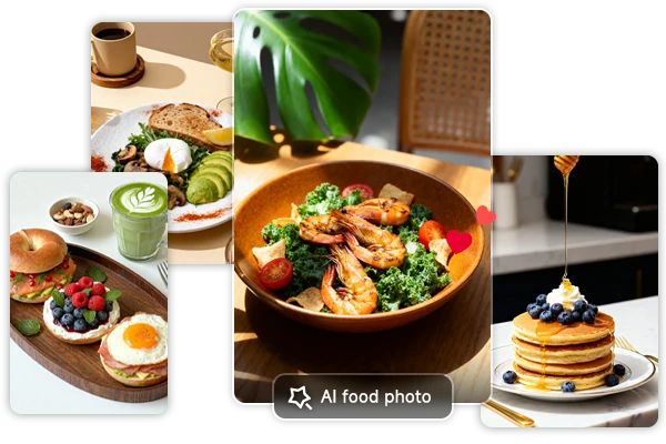 Professional food image generated with AI prompts