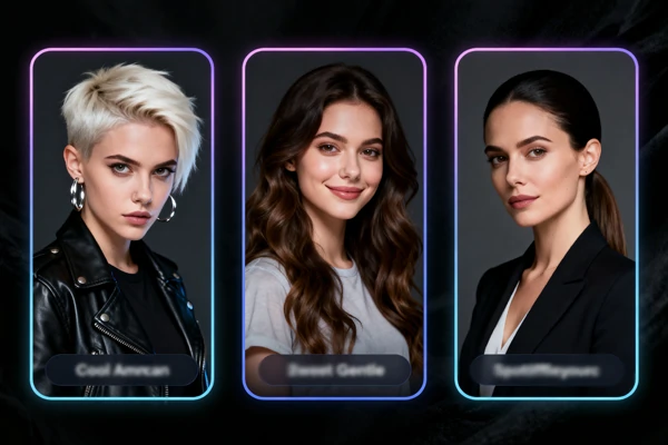 Diverse AI Lesbian Characters