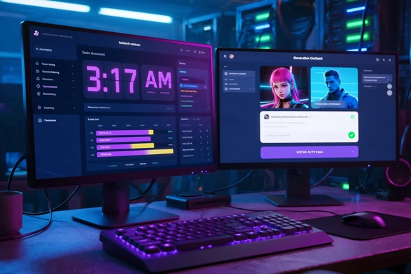 OpenClaw AI agent running automated creative workflows on SeaArt AI 24 hours a day