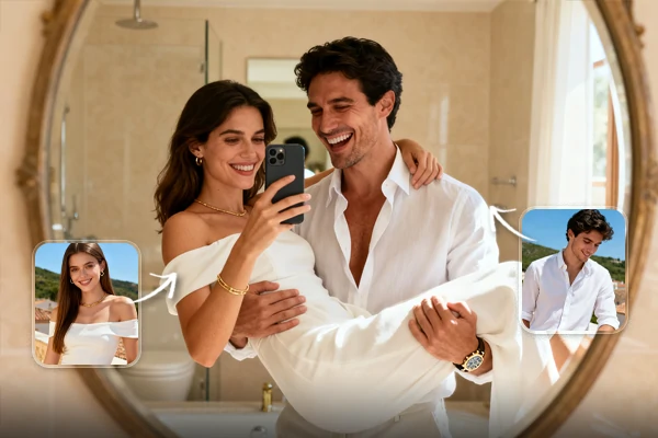 Couple Mirror Selfie