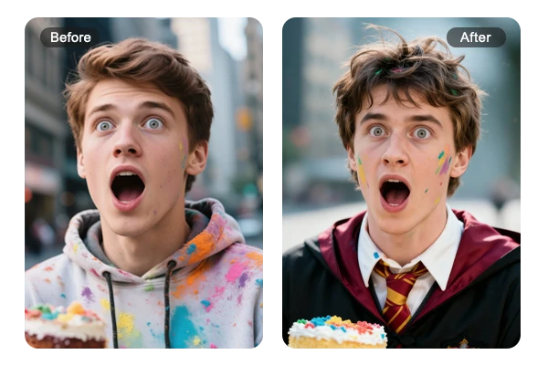 由 Wan 2.2 臉部交換 AI 工具生成的高品質臉部替換圖片