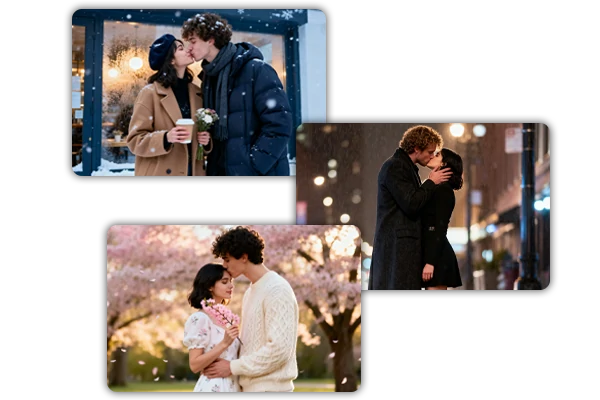 Personalized Kiss Photos with AI Prompts