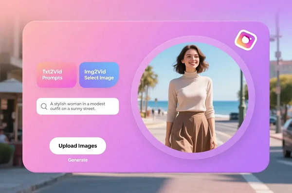 Create AI reels with text prompts or images