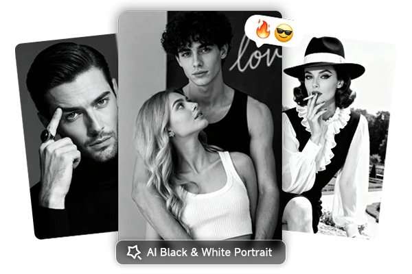 AI-Generated Black and White Photos