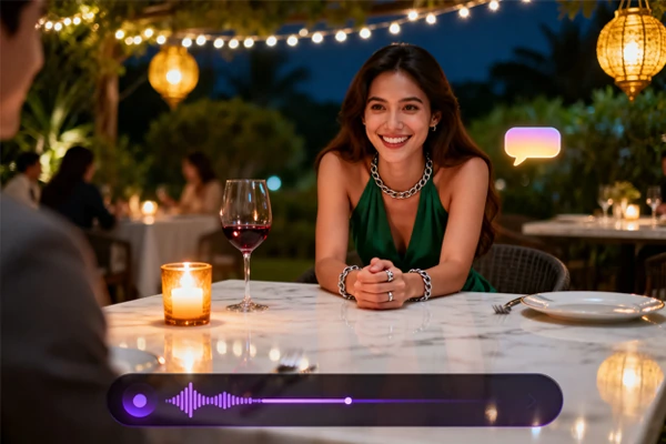 Dating Scenario in Luna AI Girlfriend Chat