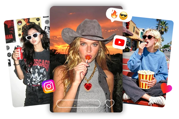 Social media ready photos with viral flash filter
