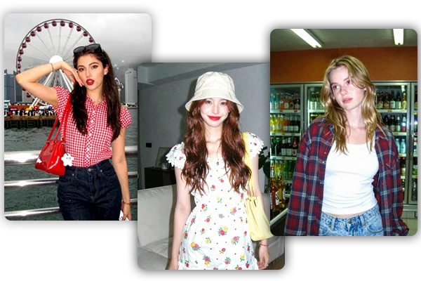 AI-generated instagram flash effect photos