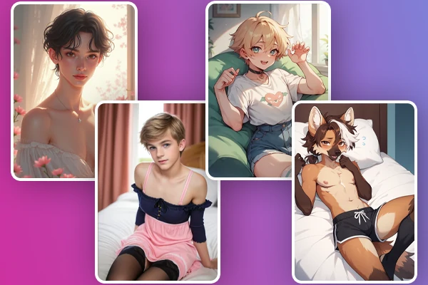 多樣化的偽娘模型模板