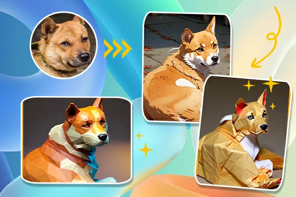 Gerar vários estilos de animais de estimação