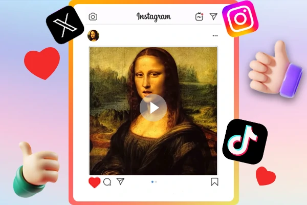 Поделиться говорящей фотографией в социальных сетях