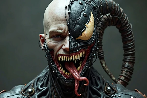 AI Venom face morph effect