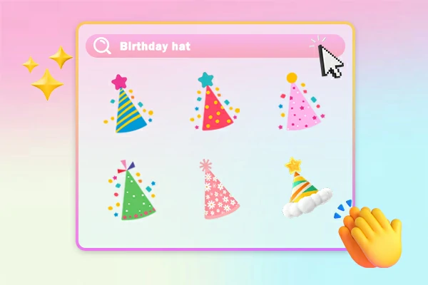 Birthday Hat Stickers