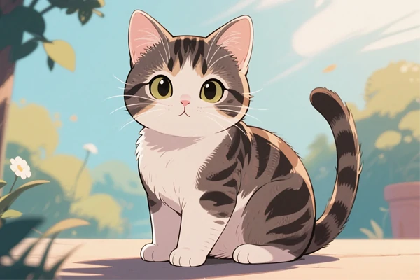 Exemplo de imagem de gato AI 3