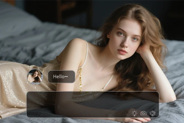 與迷人的女性聊天