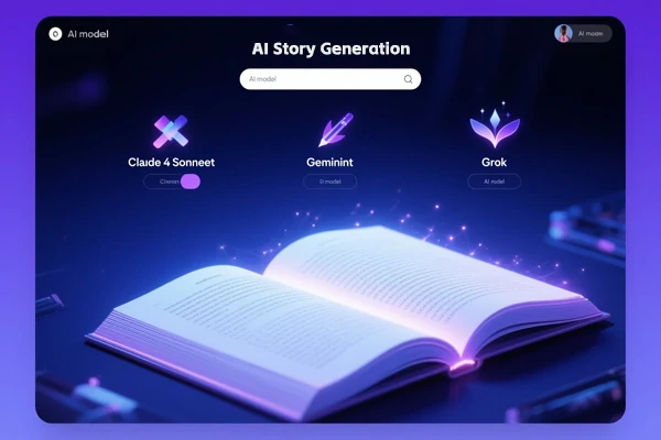 Varias opciones de modelos de escritura con IA