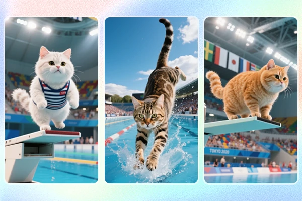 Trình Tạo Video Mèo Lặn AI