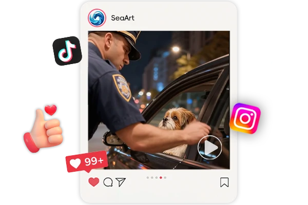 Chia sẻ video động vật AI dừng xe lan truyền