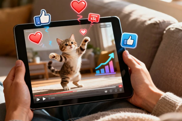 Dancing cat filter for creative content