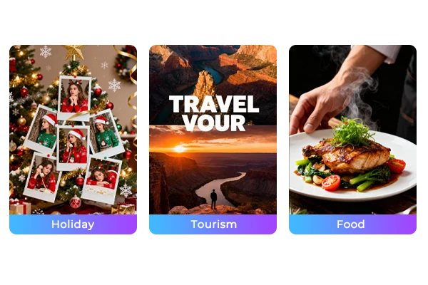 Multiple creative AI video variations for A/B testing visual content
