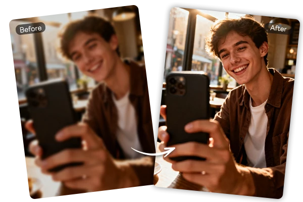 Desenfocar imagen antes y después