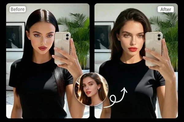 Nano Banana Pro로 얼굴 교체하기 전과 후