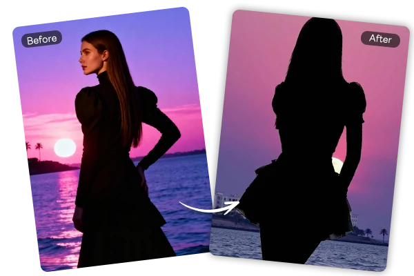 用AI将照片转换为剪影