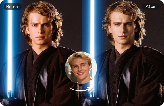 Scambio di volti con celebrità